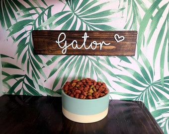 Pet Name Sign Wooden Dog House Sign Cat Sign Name Sign Pet Food Sign