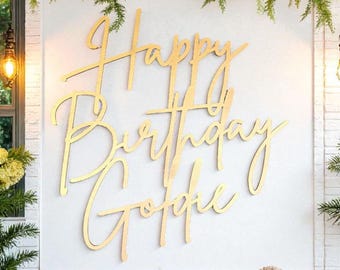 Personalized Script Name Sign: Custom Wooden Calligraphy Decor | Birthday, Wedding, Babyshower Decorations