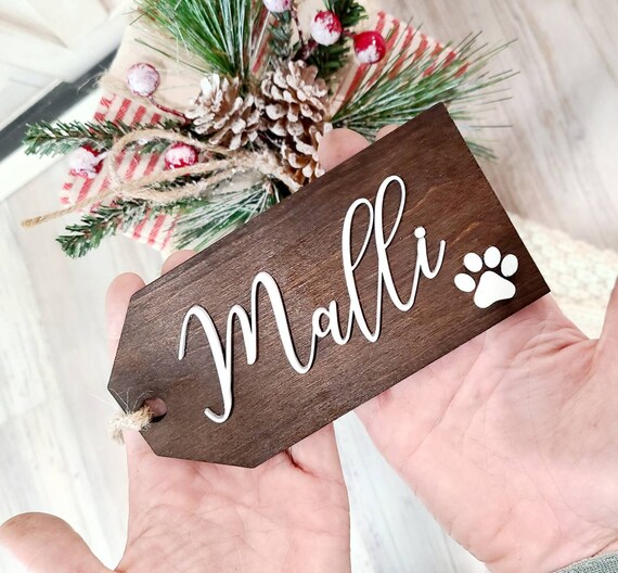 LARGE Personalized Stocking Name Tags Christmas Gift Tags | Etsy