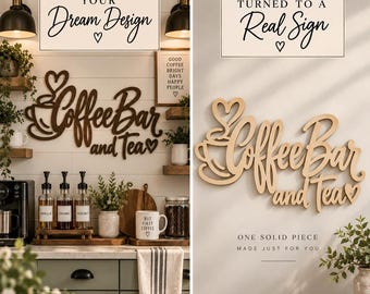 AI Home Decor Sign | Turn Your AI Design Into a Real Sign | AI Coffee Bar Sign | Custom Wood Sign From ai Image | Personalized Home Sign