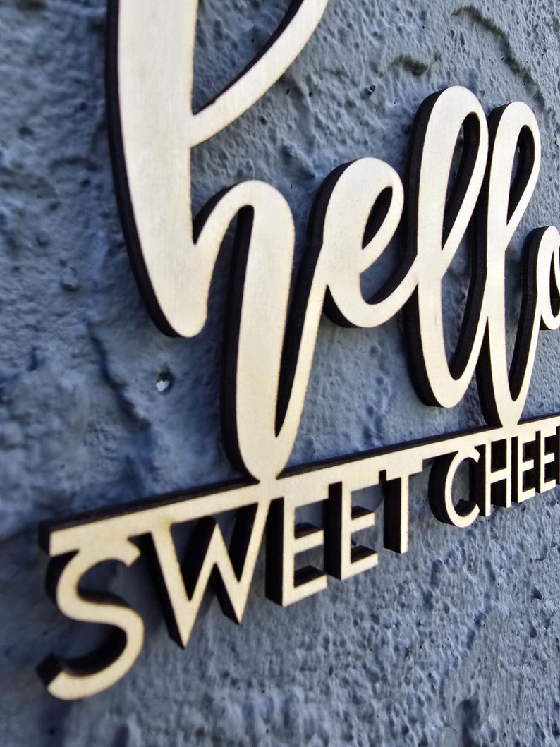 Hello Sweet Cheeks Sign: Rustic Farmhouse Bathroom Wood Decor - Etsy