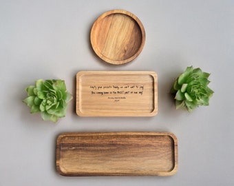 Custom Engraved Valet Tray: Father’s Day Gift for Dad | Personalized Catch All Tray | Key and Wallet Holder | Gift for Him Desk Organizer