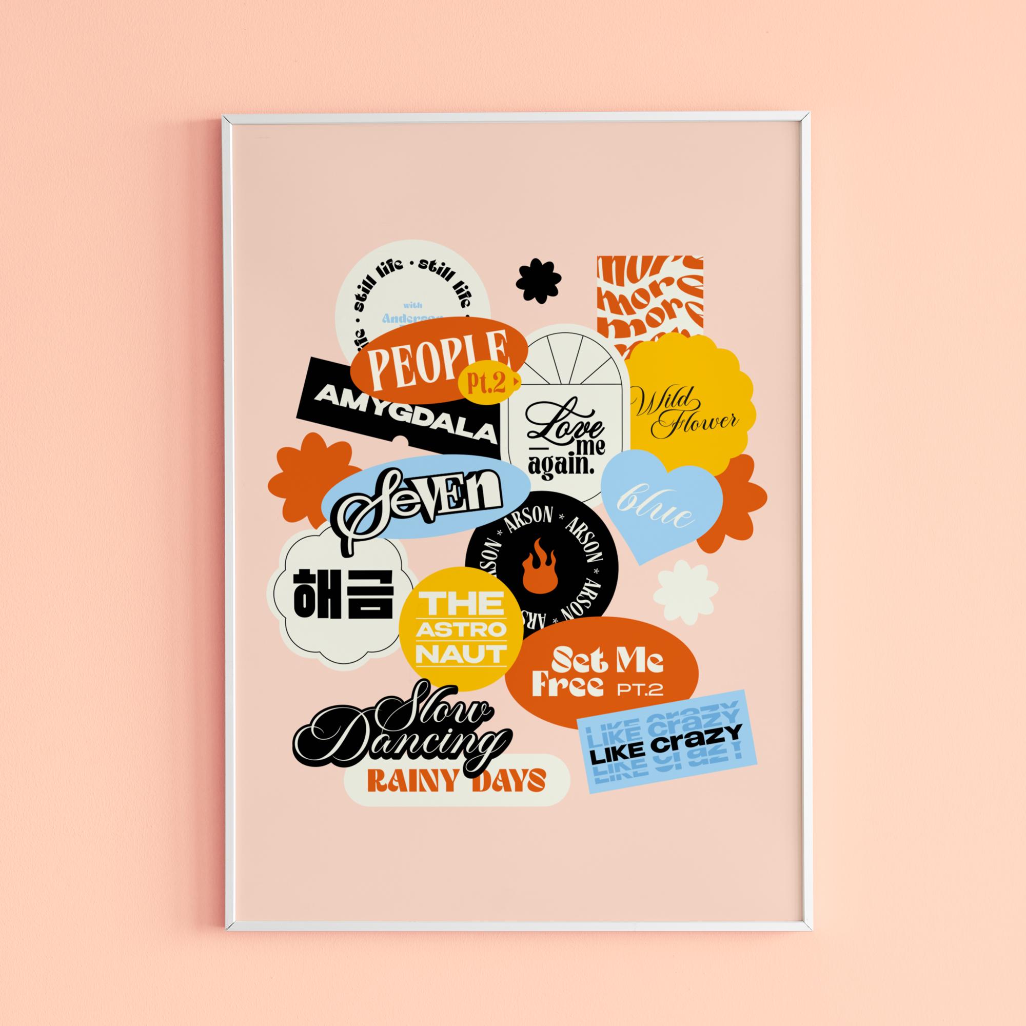 Solo Title Tracks • Digital Print | BTS Poster Design - K-pop Music ...