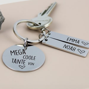 Gift idea aunt - mega cool aunt from - keychain personalized with name