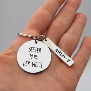 Bester Papa der Welt Personalisiertes Schlüsselanhänger für Vater Bild 3