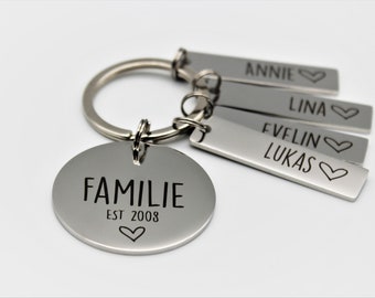 Familie Geschenk - Familie Est - Personalisiertes Geschenk  Schlüsselanhänger