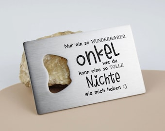 Onkel Nichte Personalisiertes Geschenk - Bierflaschenöffner