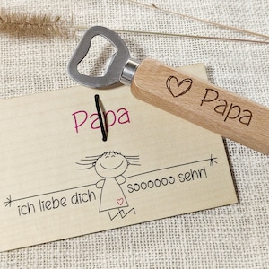 Father's Day gift for dad - wooden card with bottle opener