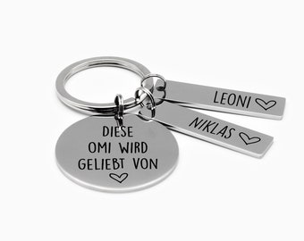 Keychain - This grandma is loved by - personalized gift for grandma
