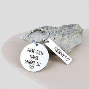 Keychain personalized for Great Mom with name tag