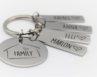 Schlüsselanhänger Familie Geschenk - Family - Personalisiertes Geschenk