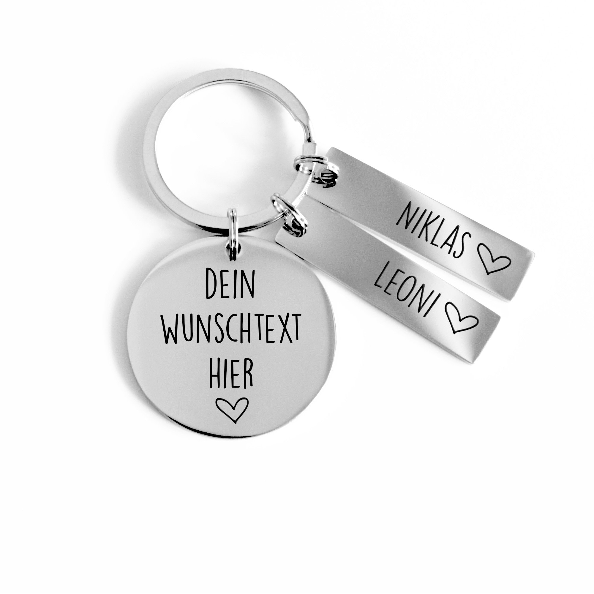 Personalisierter Schlüsselanhänger mit Wunschgravur und Namensanhänger -  .de