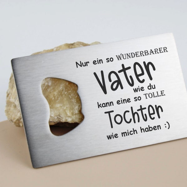 Vater Tochter Geschenk personalisiert - Bierflaschenöffner