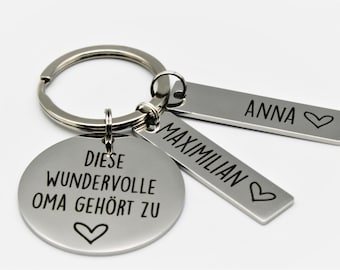 Personalized Gift for Wonderful Grandma Keychain