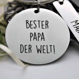 Bester Papa der Welt Personalisiertes Schlüsselanhänger für Vater Bild 4