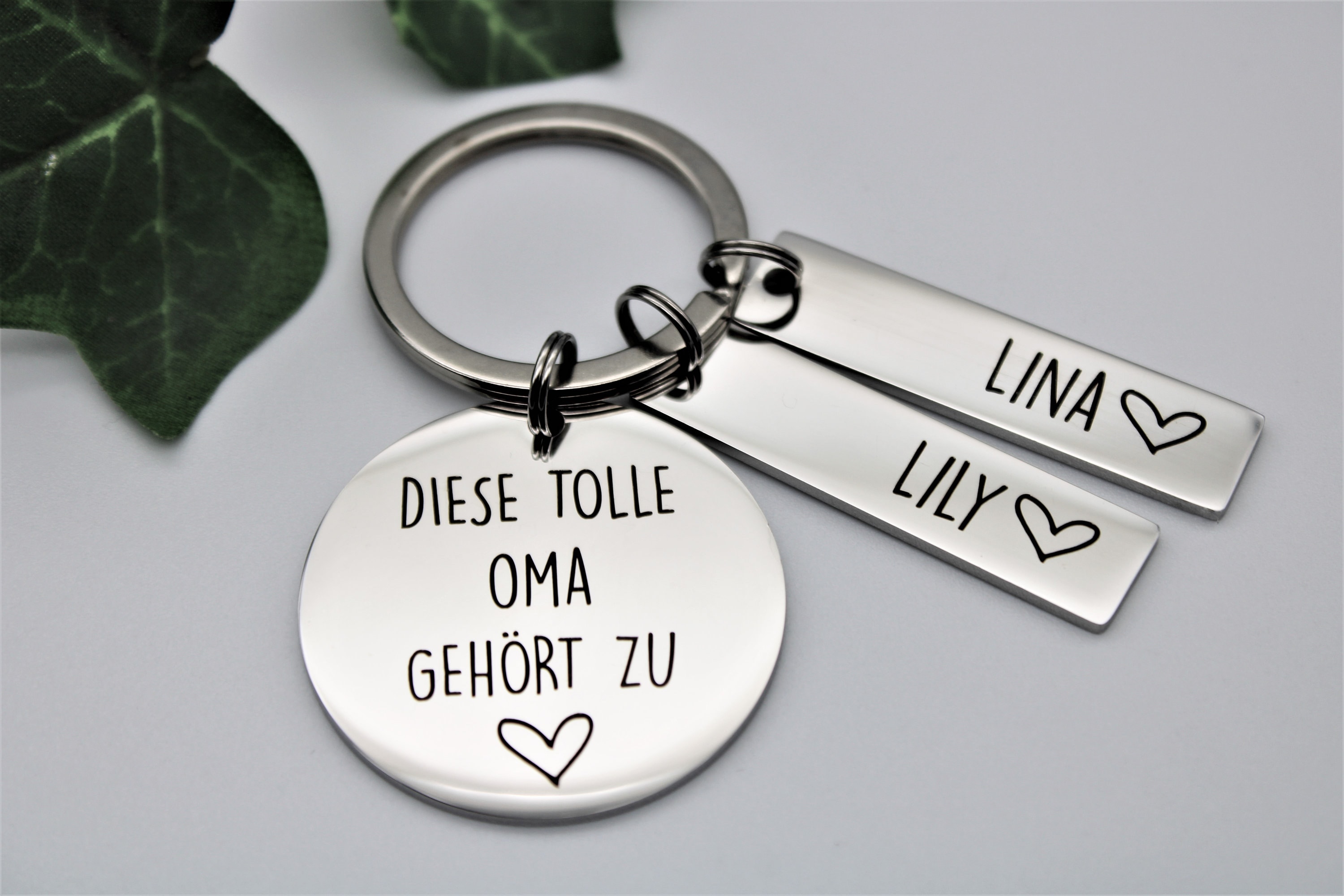 Herzen Personalisierte Schlüsselanhänger-Mama & Oma 2-11 Namen