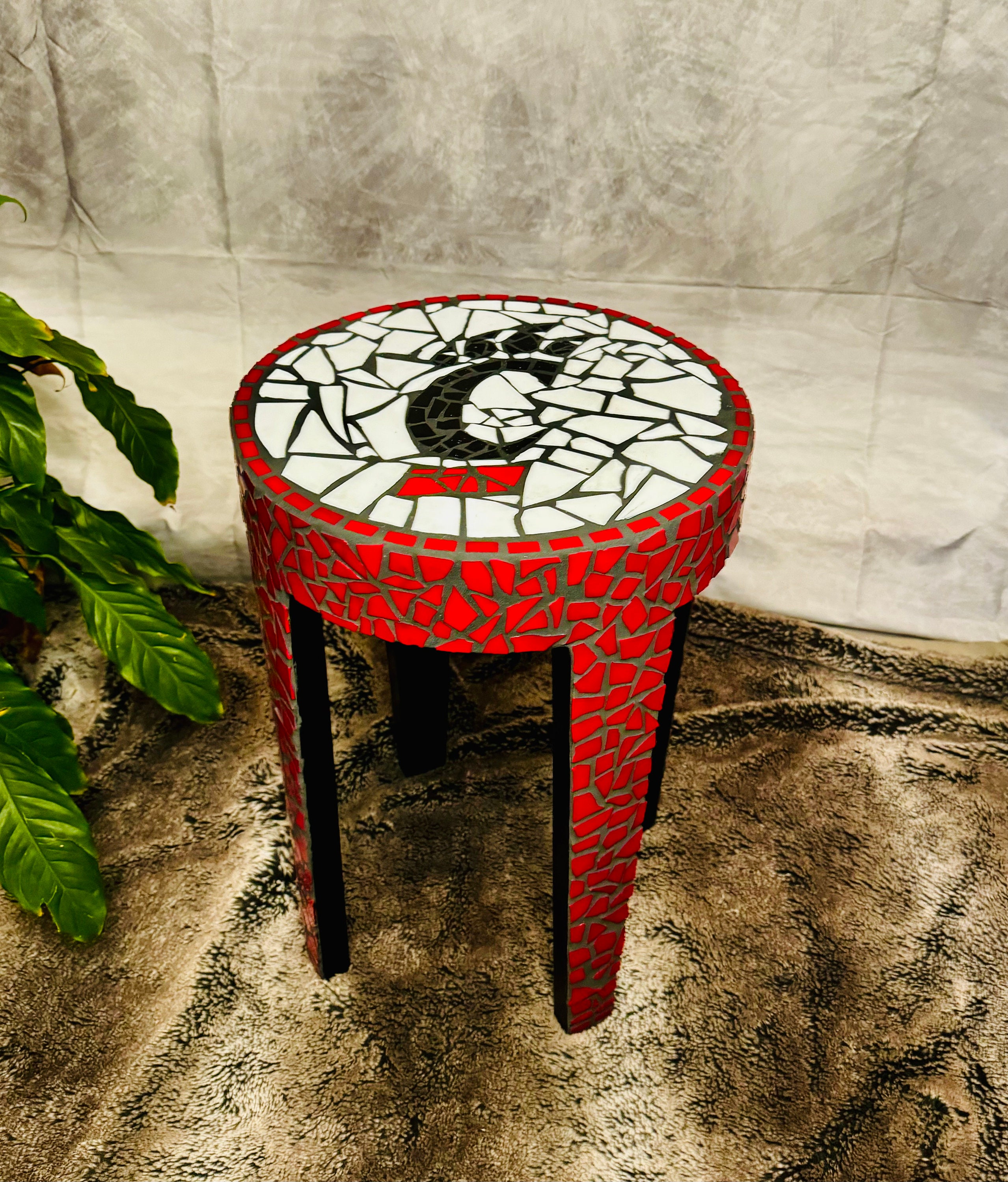 University of Cincinnati Bearcats / UC Bearcats Glass Mosaic Side / End Tables for Man Cave