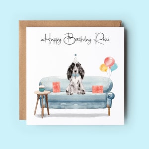 Cocker Spaniel Geburtstagskarte, personalisierte Geburtstagskarte, Hundeliebhaber Karte, handgemachte Karten, Hunde Geburtstagskarten