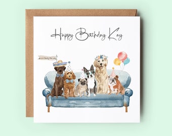 Old English Co. Tarjeta De Cumpleaños Para Perros Con Diseño De Dibujos Animados «Do I Smell Cake» Para Hombres Y Mujeres, Diseño De Tarjeta Humorística Para Dueño De Mascotas, Sobre Interior En