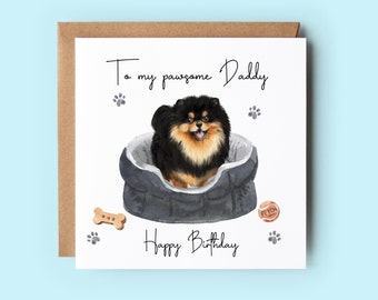 Biglietto Di Auguri Per Compleanno Con Cane Pomerania - Simpatico E Adorabile - Formato 145mm X 145mm - Prodotto In UK Su Carta Riciclata FSC