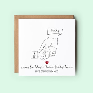 Feliz cumpleaños papá, tarjeta personalizada, tarjeta del mejor papá