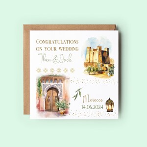 Carte de mariage maroc, carte de mariage personnalisée, mariage à destination, carte de félicitations, carte marocaine