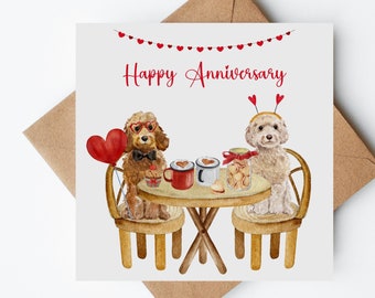 Cockapoo Anniversary Card, Funny Card, Card For Partner, Card For Husband, Card For Wife, Cockapoo Card