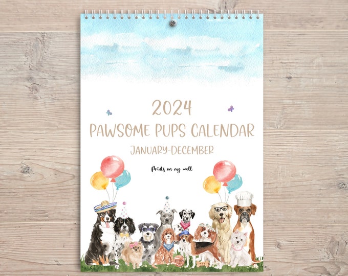 2024 Pawsome Pups Calendar Funny Dog Calendar 2024 Wall Calendar 2024 Pawsome Pups Calendar Funny Dog Calendar 2024 Wall Calendar