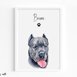 Cane Corso Print, Personalised Cane Corso Wall Art, Dog Prints