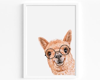 Llama Print, Llama Gifts, Wall Art, Funny Prints