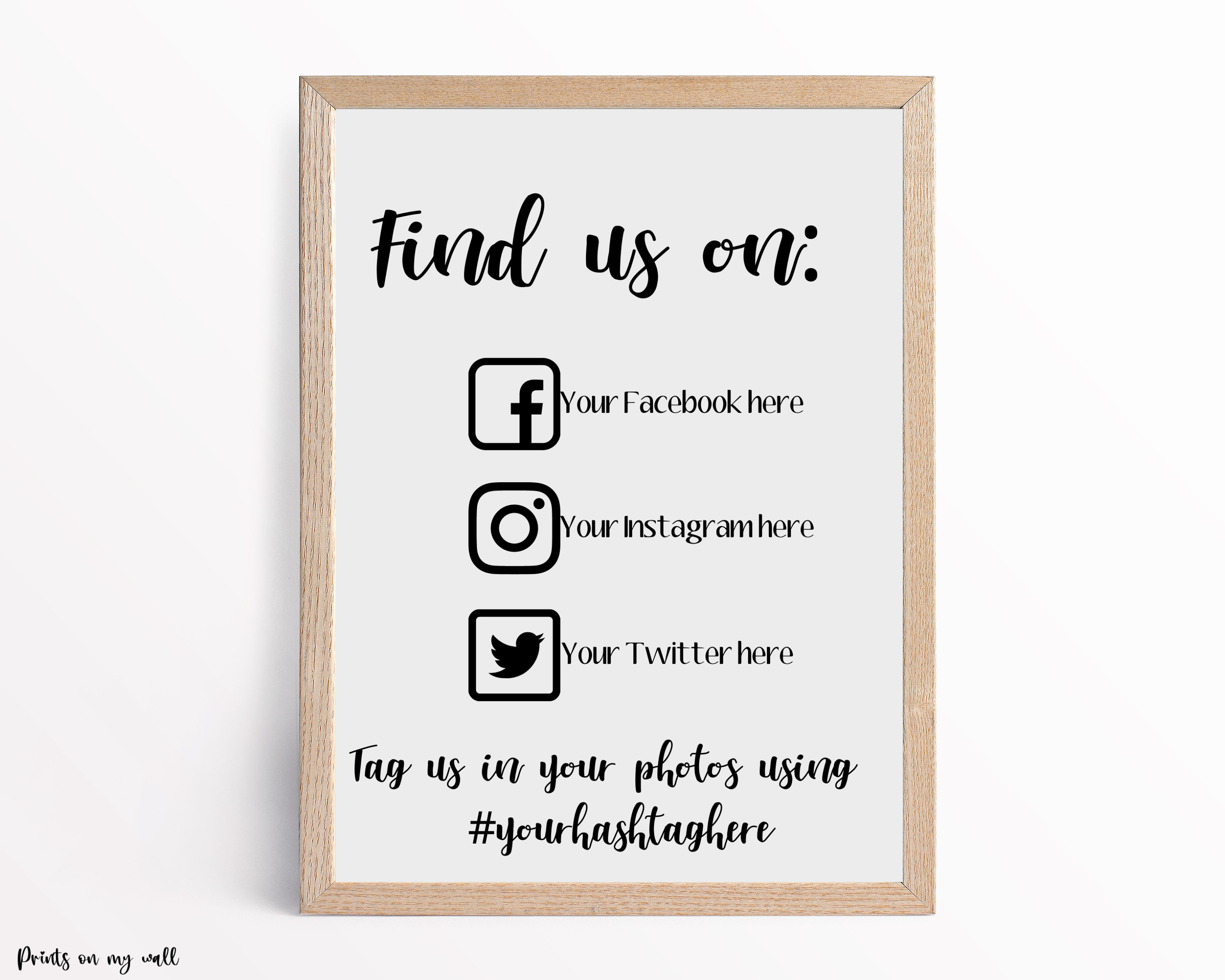 Social Media Sign Follow Us Sign Instagram Sign Facebook Sign Let's Be Social Marketing Sign Small Business Sign Craft Fair Sign 124-001 Social Media Sign Follow Us Sign Instagram Sign Facebook Sign Let's Be Social Marketing Sign Small Business Sign Craft Fair Sign 124-001