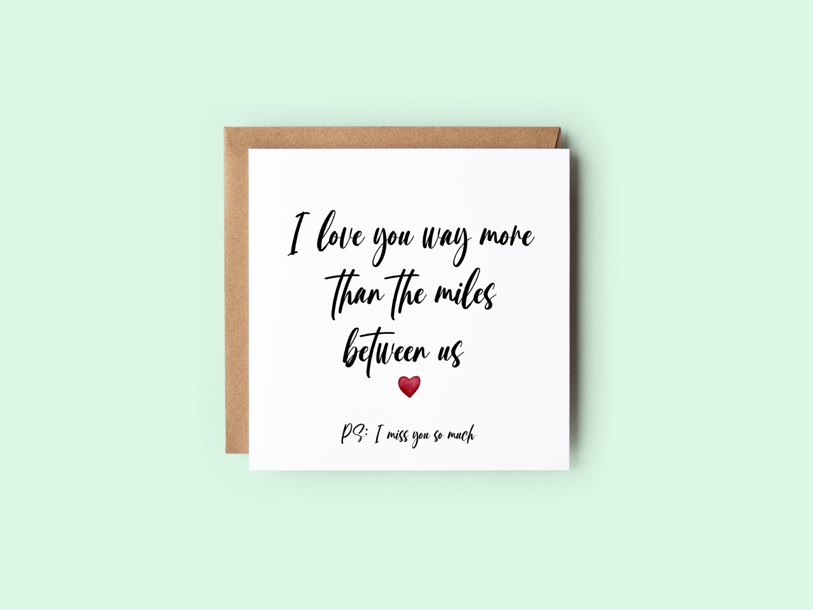 Long Distance Card, I Love You Way More Than the Miles