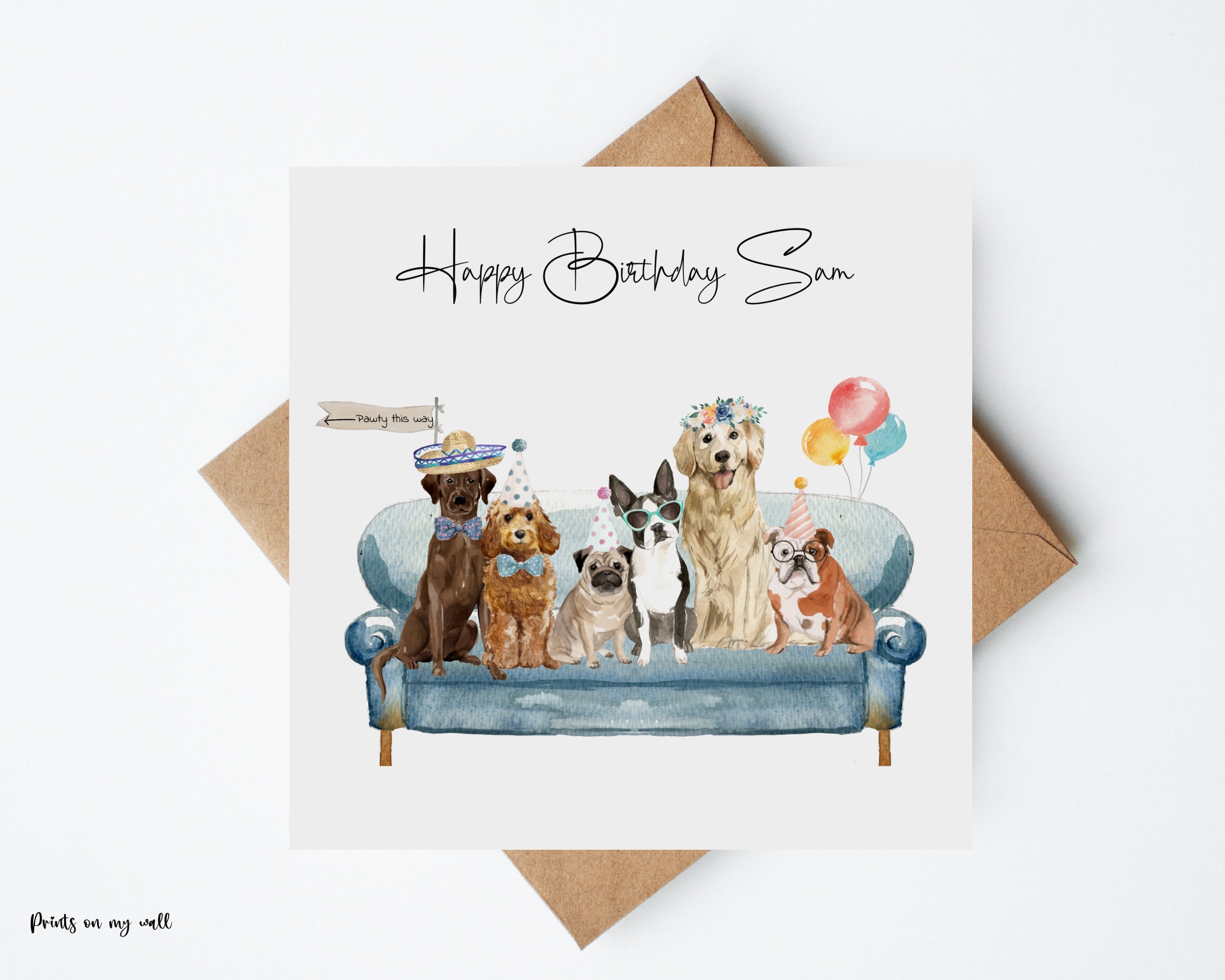 Cartes D‘Anniversaire De Papa De Chien - Papa De Chien - Carte D