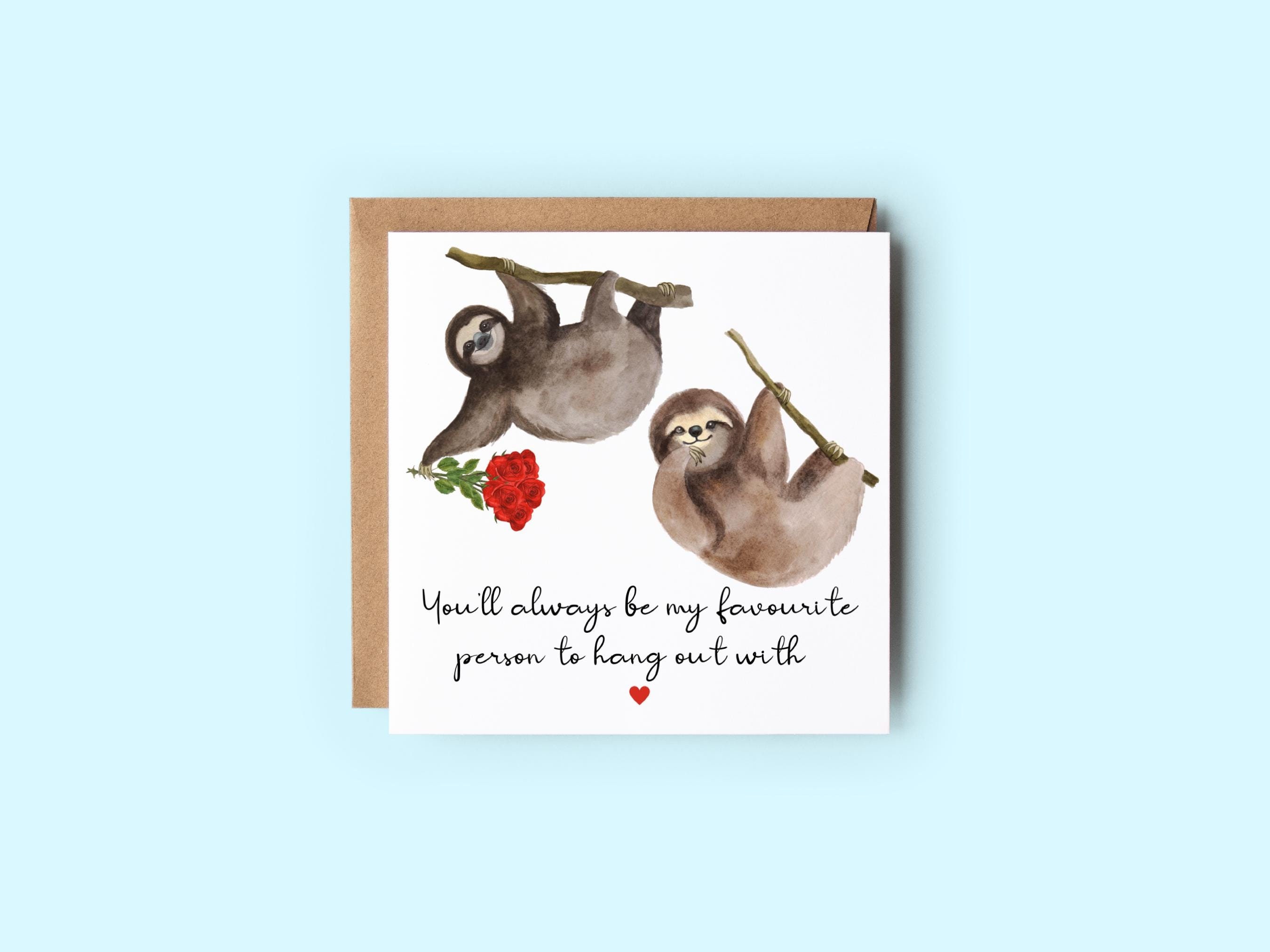 Sloth Anniversary Card - Etsy