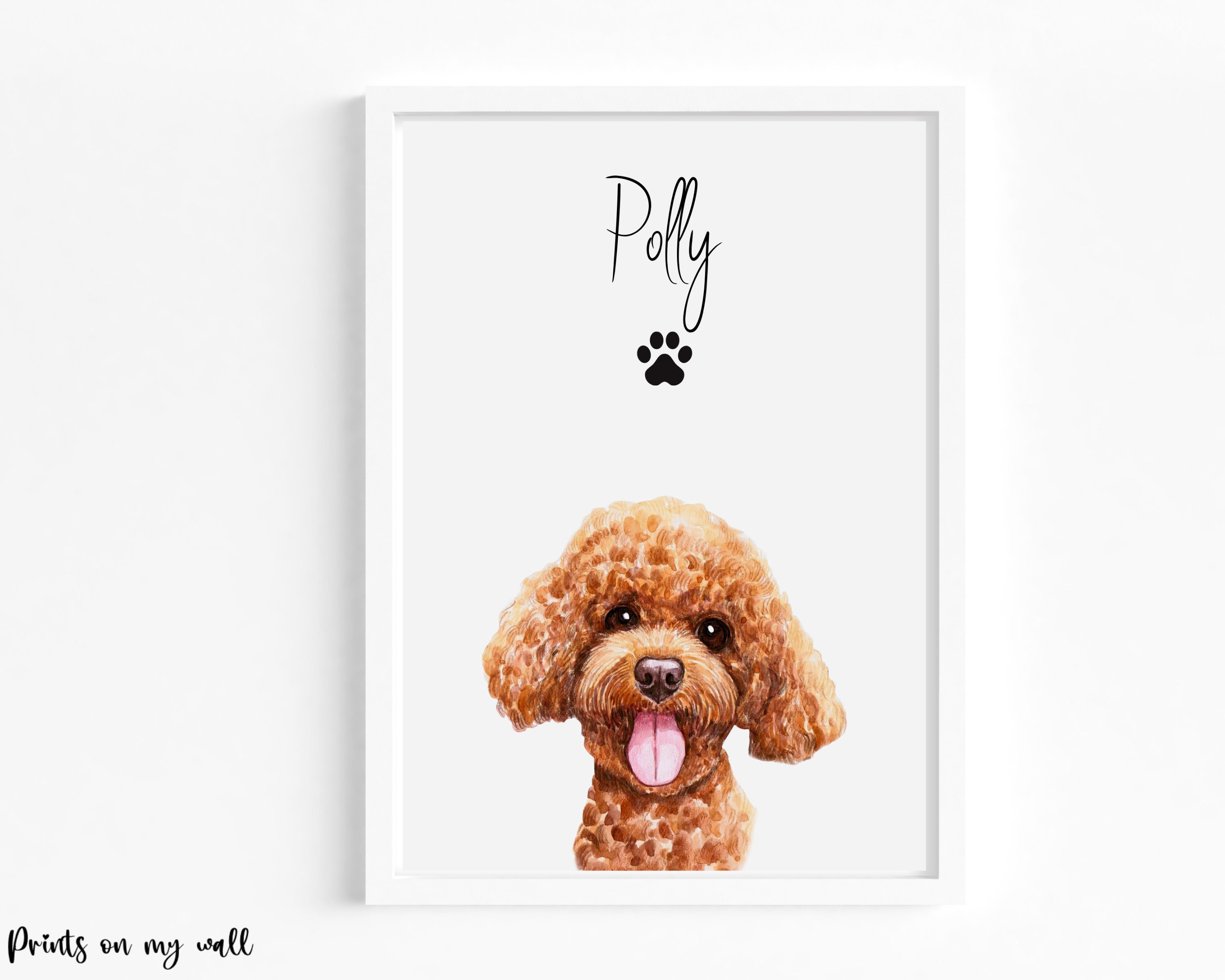evaluerbare renæssance fiber Poodle Personalised Print Poodle Print Dog Print - Etsy