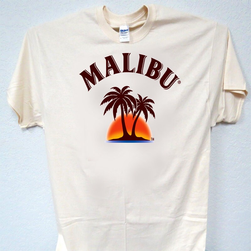 MALIBU Rum, MMMM Good, Cool, Alcohol, Ivory, T-SHIRT, Sizes:S-5XL T-1…
