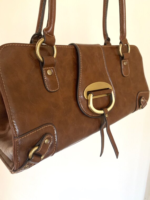 Verona Vintage Vegan Leather Multi-Pocket Shoulder Bag