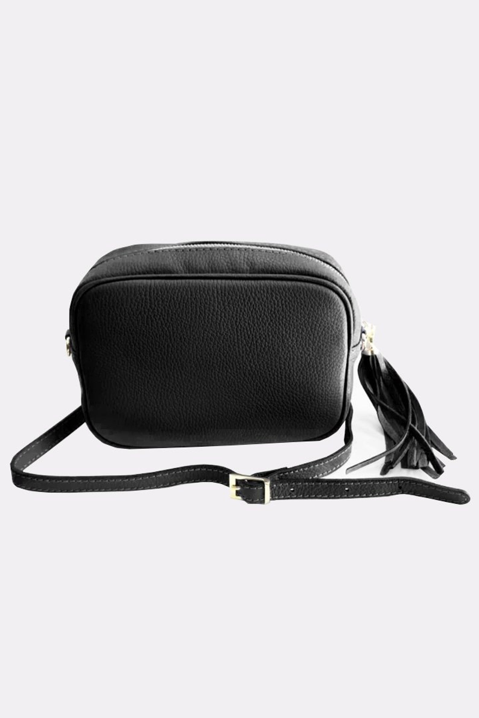 Black Italian Leather Camera Bag Interchangeable Straps Etsy