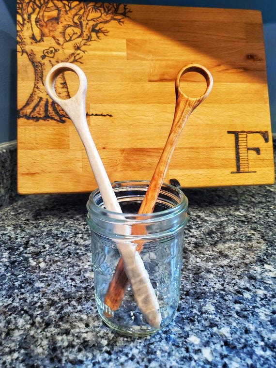 Handmade Wood Stirring Spoon Spurtle OOAK