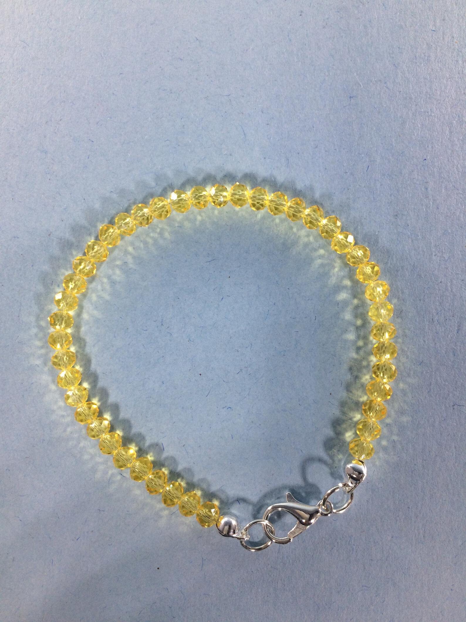 Yellow Sapphire Bracelet 925 Sterling Silver Handmade Etsy