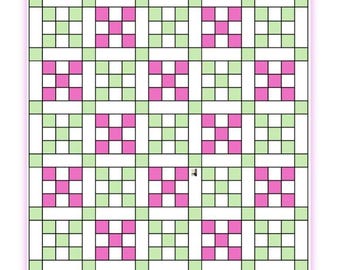 Kriskras Iers kettingquiltpatroon: geschikt voor beginners