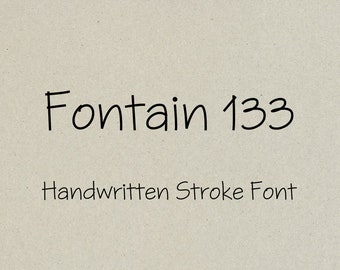 Fontain133 - Stroke Font - Single Line Font - Sketch Pen Font - Pen Plotter - Engraving Font