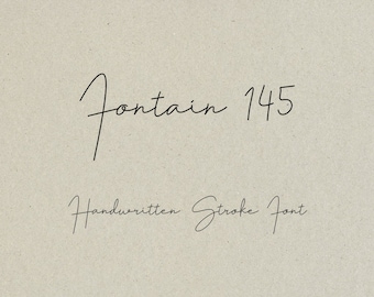 Fontain145 - Stroke Font - Single Line Font - Sketch Pen Font - Pen Plotter - Engraving Font