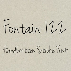 Fontain122 - Stroke Font - Single Line Font - Sketch Pen Font - Pen Plotter - Engraving Font
