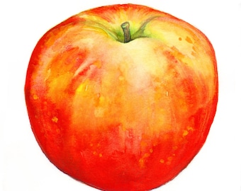 Apple (Honey Crisp) - Original Watercolor Painting
