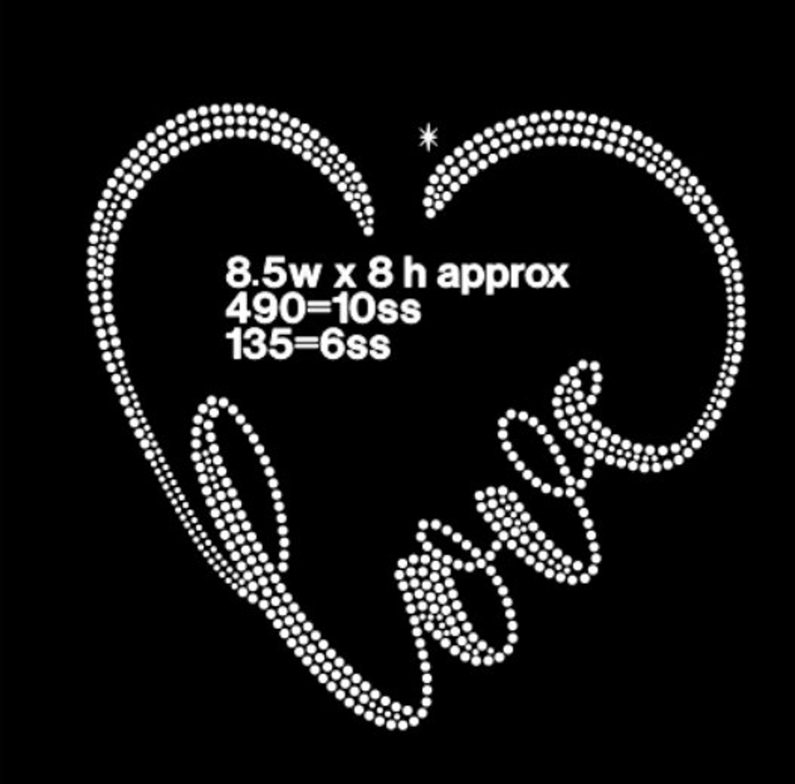Love rhinestone svg Love rhinestone dxf Rhinestone template Etsy