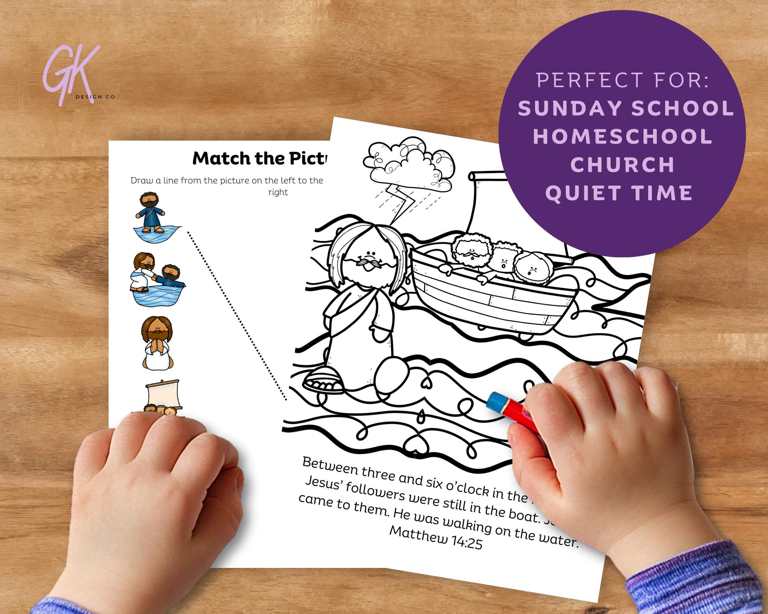 Miracles of Jesus Kids' Bible Activity Pack Bundle | Preschool Bible ...