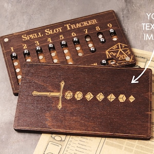 Personalized Wooden DnD Spell Slot Tracker: Magnetic Dungeons and Dragons