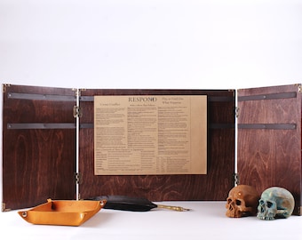 Personalized Dungeon Master Screen: Engraved Wood DM Screen