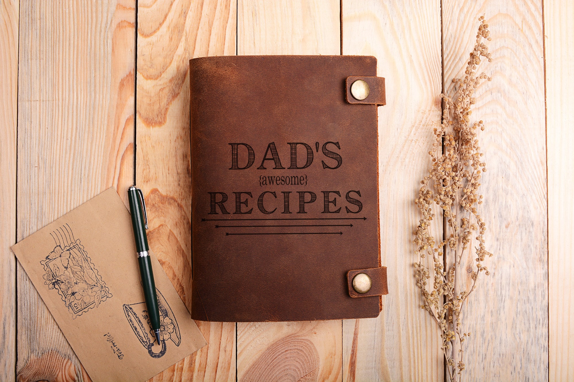 Dad's Badass Recipes: Blank Recipe Cookbook to Write In - Gift Idea For  Dads, Fathers or Men That Cook - Empty Recipe Book - Make Your Own C  (Paperback)